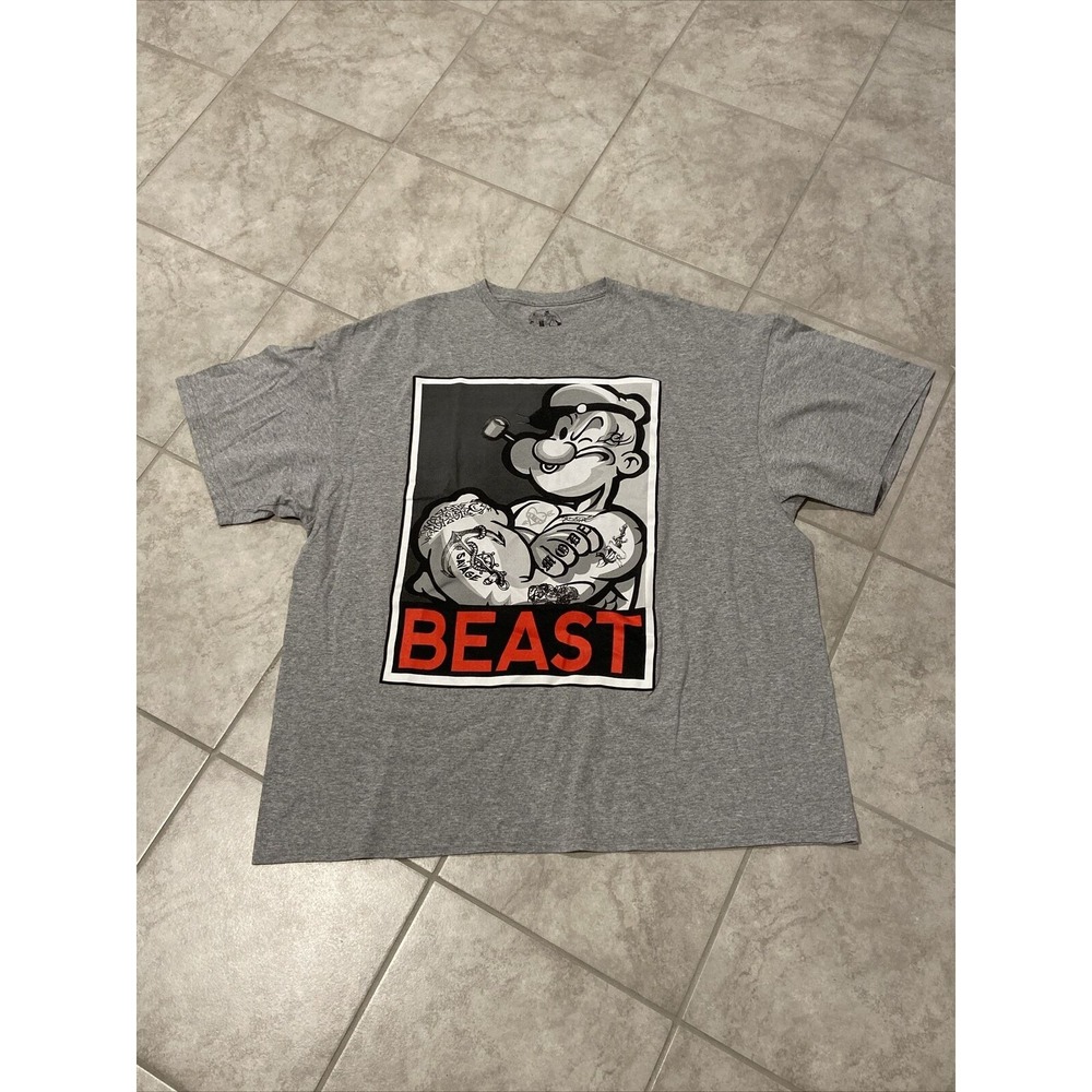 Popeyes Beast T shirt 3XL Grey